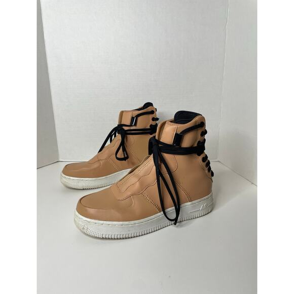 NIKE AF1 Air Force 1 Rebel XX Praline Tan Black High Top Sneakers Shoes Womens 7 - Picture 3 of 7